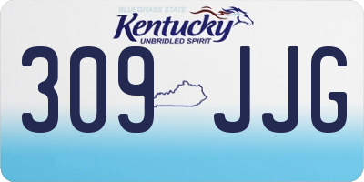 KY license plate 309JJG
