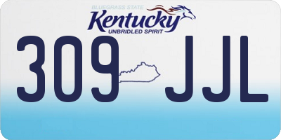 KY license plate 309JJL