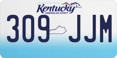 KY license plate 309JJM