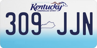 KY license plate 309JJN