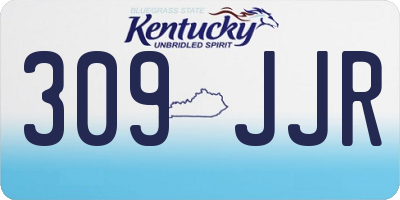 KY license plate 309JJR