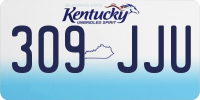 KY license plate 309JJU