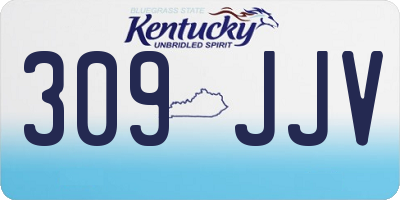 KY license plate 309JJV