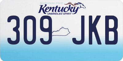 KY license plate 309JKB
