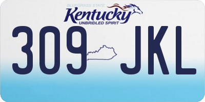 KY license plate 309JKL