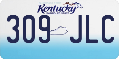 KY license plate 309JLC