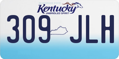 KY license plate 309JLH