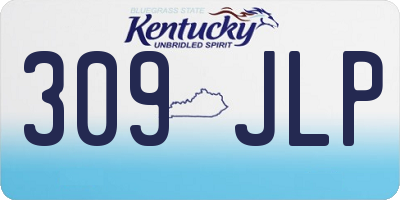 KY license plate 309JLP