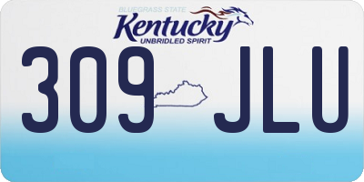 KY license plate 309JLU