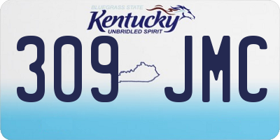 KY license plate 309JMC