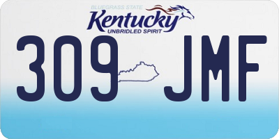 KY license plate 309JMF
