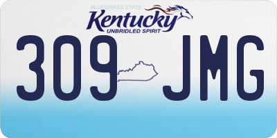 KY license plate 309JMG