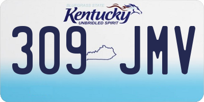 KY license plate 309JMV