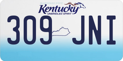 KY license plate 309JNI