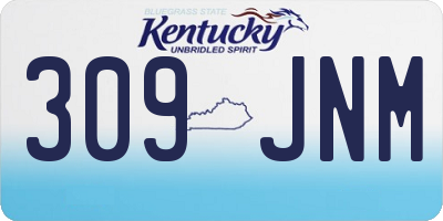 KY license plate 309JNM