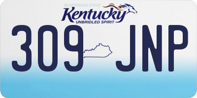 KY license plate 309JNP
