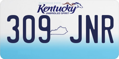 KY license plate 309JNR