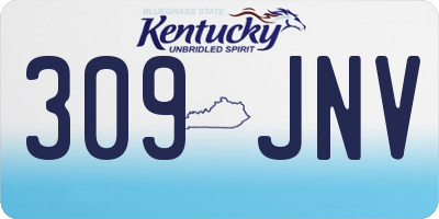 KY license plate 309JNV