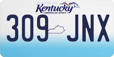 KY license plate 309JNX
