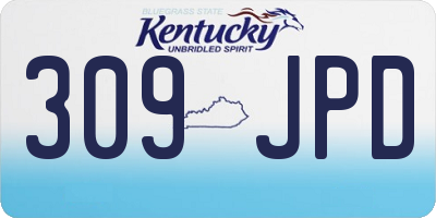KY license plate 309JPD