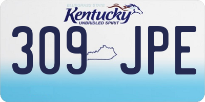 KY license plate 309JPE