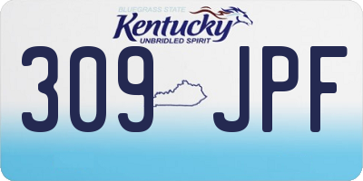 KY license plate 309JPF