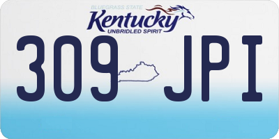 KY license plate 309JPI