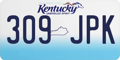 KY license plate 309JPK