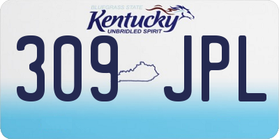 KY license plate 309JPL