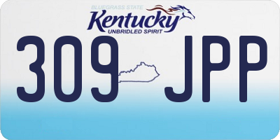 KY license plate 309JPP