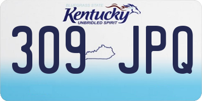 KY license plate 309JPQ