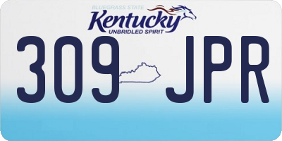 KY license plate 309JPR