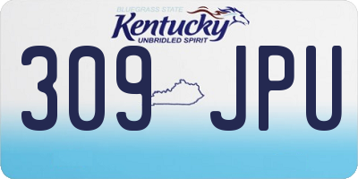 KY license plate 309JPU