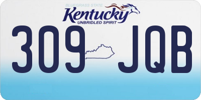 KY license plate 309JQB