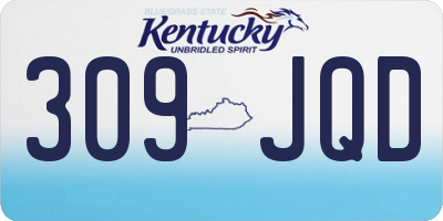 KY license plate 309JQD