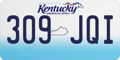 KY license plate 309JQI