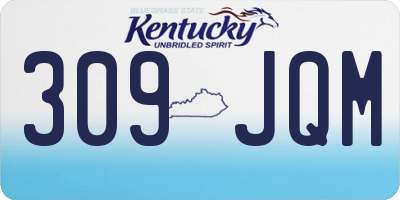 KY license plate 309JQM