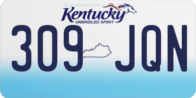KY license plate 309JQN
