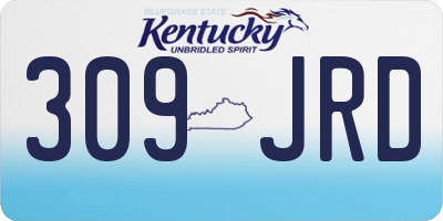 KY license plate 309JRD