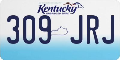 KY license plate 309JRJ