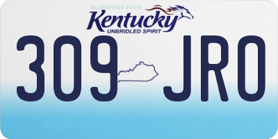 KY license plate 309JRO
