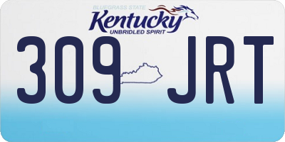 KY license plate 309JRT