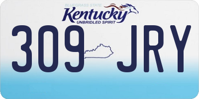KY license plate 309JRY