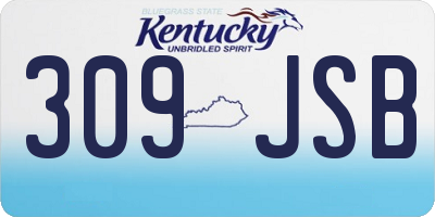 KY license plate 309JSB