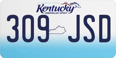 KY license plate 309JSD