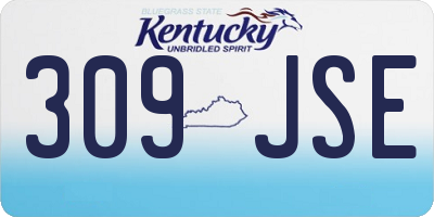 KY license plate 309JSE