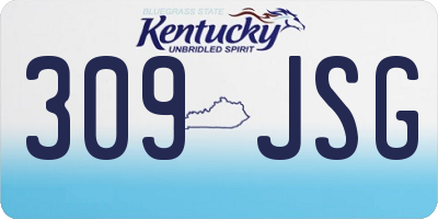 KY license plate 309JSG