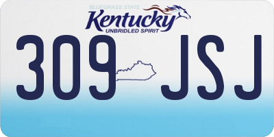 KY license plate 309JSJ