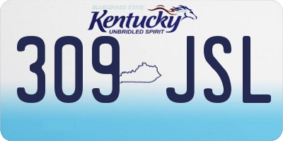 KY license plate 309JSL