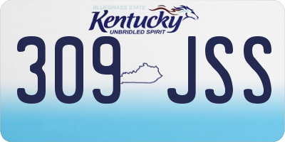KY license plate 309JSS